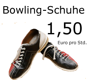 Bowling Schuhe leihen nur 1,50 €